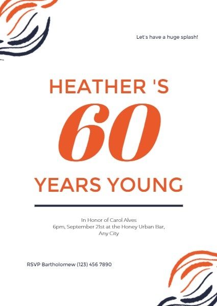 certificate, certification, gathering, 60-year Birthday Invitation Card Invitation Template