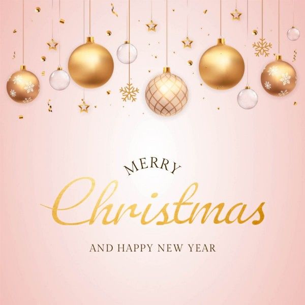 xmas, greeting, holiday, Pink Elegant Christmas Wish Instagram Post Template