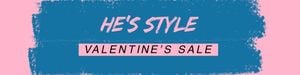 sale, business, marketing, Pink Blue Valentine ETSY Cover Photo Template